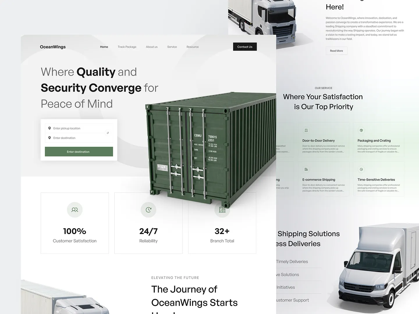 Modern Warehouse Website Design for Logistics