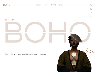 BOHO chic concept boho branding clothes creativity design fashion ui webdesign