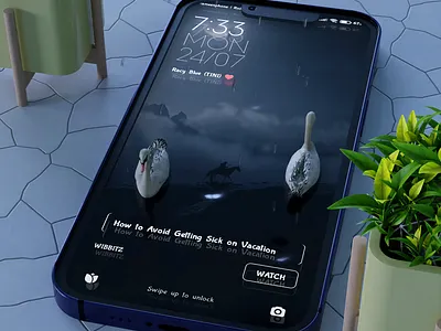 3D Live Wallpaper Blender Animation - Swan in The Rain 3d 3d animation 3d modeling after effects animals blender blender animation cgi live action logo animation motion graphics nature social media post wallpaper