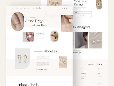 Jewelry e-commerce landing page concept branding clean creative design desktop ecommerce home homepage jewelery jewelry shop landing page market modern online shop style ui ui design uiux unique web