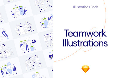 Teamwork Illustrations app branding design graphic design illustration logo typography ui ux vector