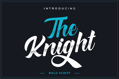 Free Bold Script Font - The Knight typography font