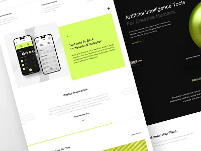 AIspace - Landing Page For AI Design ai landing page ai website artificial intelegent figma home page design homepage landing page startup landing page startup website ui ui design ux ux design web web app web design web design service website service