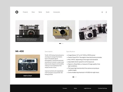 Vintage Camera Landing Page animation app branding design figma graphic design illustration logo mobile app motion graphics typography ui uiux ux vector