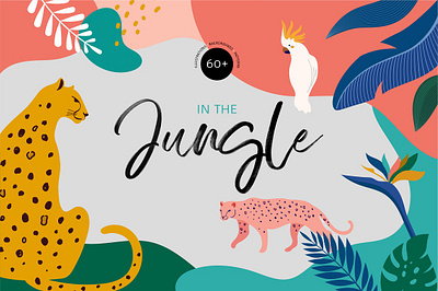 In the Jungle - the wild collection app branding design graphic design illustration logo typography ui ux vector