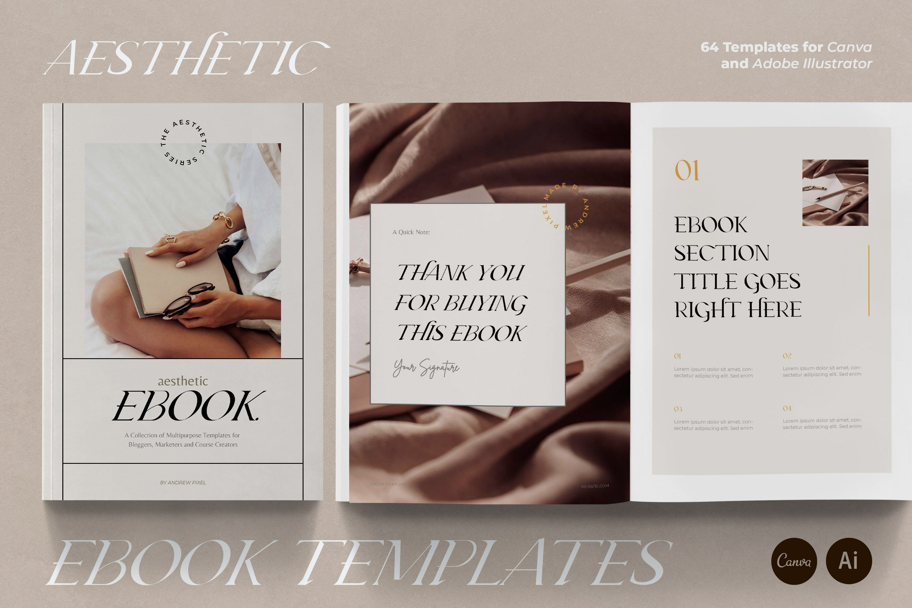 Aesthetic Ebook Templates CANVA by Andrew Pixel on Dribbble