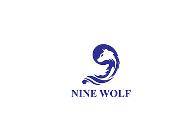 Nine wolf logo branding design graphic design illustration illustrator logo typography vector