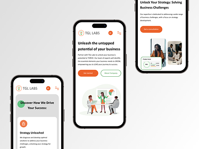 TGL Mobile Website Design app business colorful concept illustration landing page mobile simple ui user interface website design