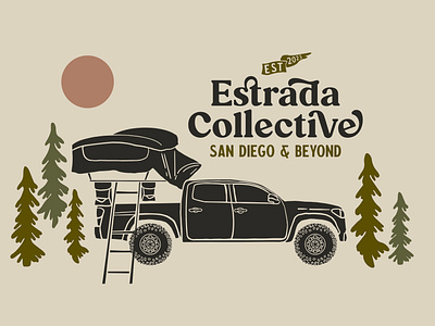 Estrada Collective adventure big sur branding camping drawing explore hiking illustration mountains national park nature outdoors travel wild