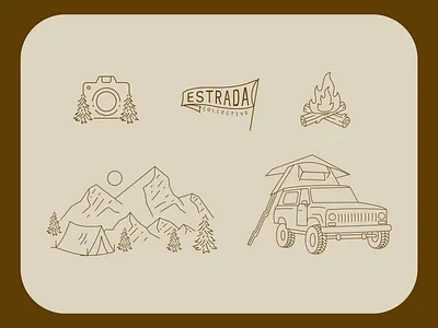 Estrada Collective adventure camping design explore illustration landscape mountains national park nature outdoors san diego travel vector wild