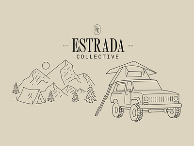 Estrada Collective Branding adventure big sur branding camping design explore graphic design minimal national park nature outdoors san diego vector wild