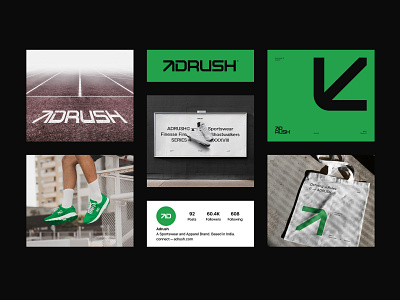 Adrush© — Brand Design a logo abstract brand brand design brand identity branding design geometric graphic design identity identity design logo logo design mark minimal social media sports sports logo symbol visual identity