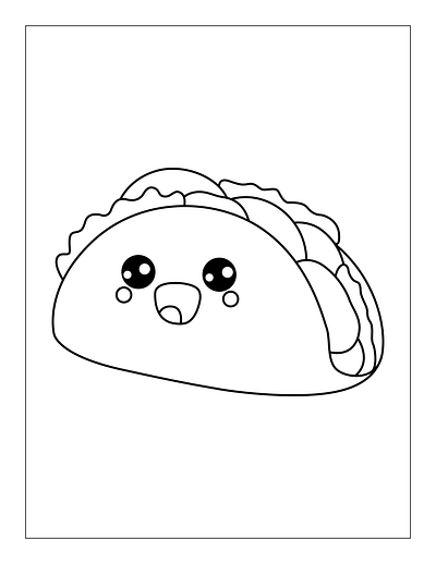 Cute-Kawaii-Food-Coloring-Book-3 dog coloring pages