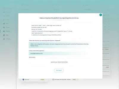 Error Handling bugs craxinno craxinnotechnologies error figma figma design graphic design handling popup reporter ui