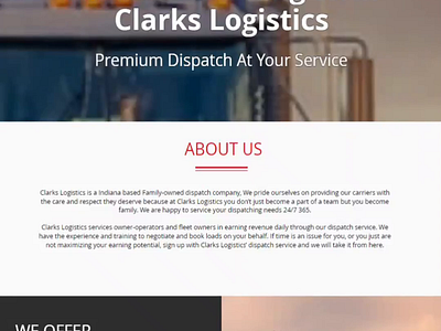 Trucking and Logistic Services Website Design branding design illustration logo professional website design ui ux ux design web design web designer web designs web developer website website design wix wix expert wix website wix website design wix website designer