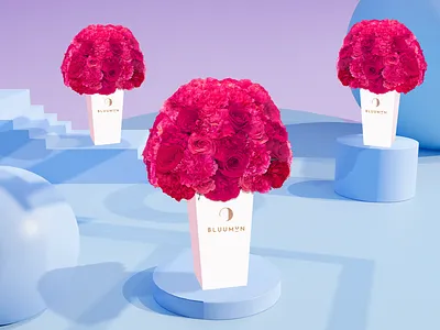 Flower 3D render 3d branding graphic design image editing