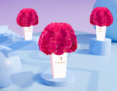 Flower 3D render 3d branding graphic design image editing