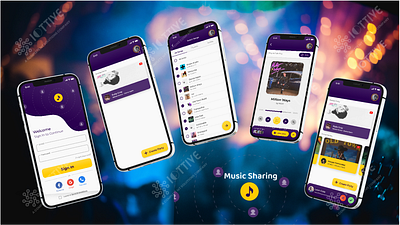 Music Sharing bluetooth design graphic design ios app iot mobile ap mobile app ui