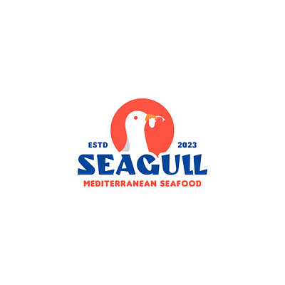 Seagull Restaurant animals logo colourfull logo restaurant logo seafood logo seagull logo