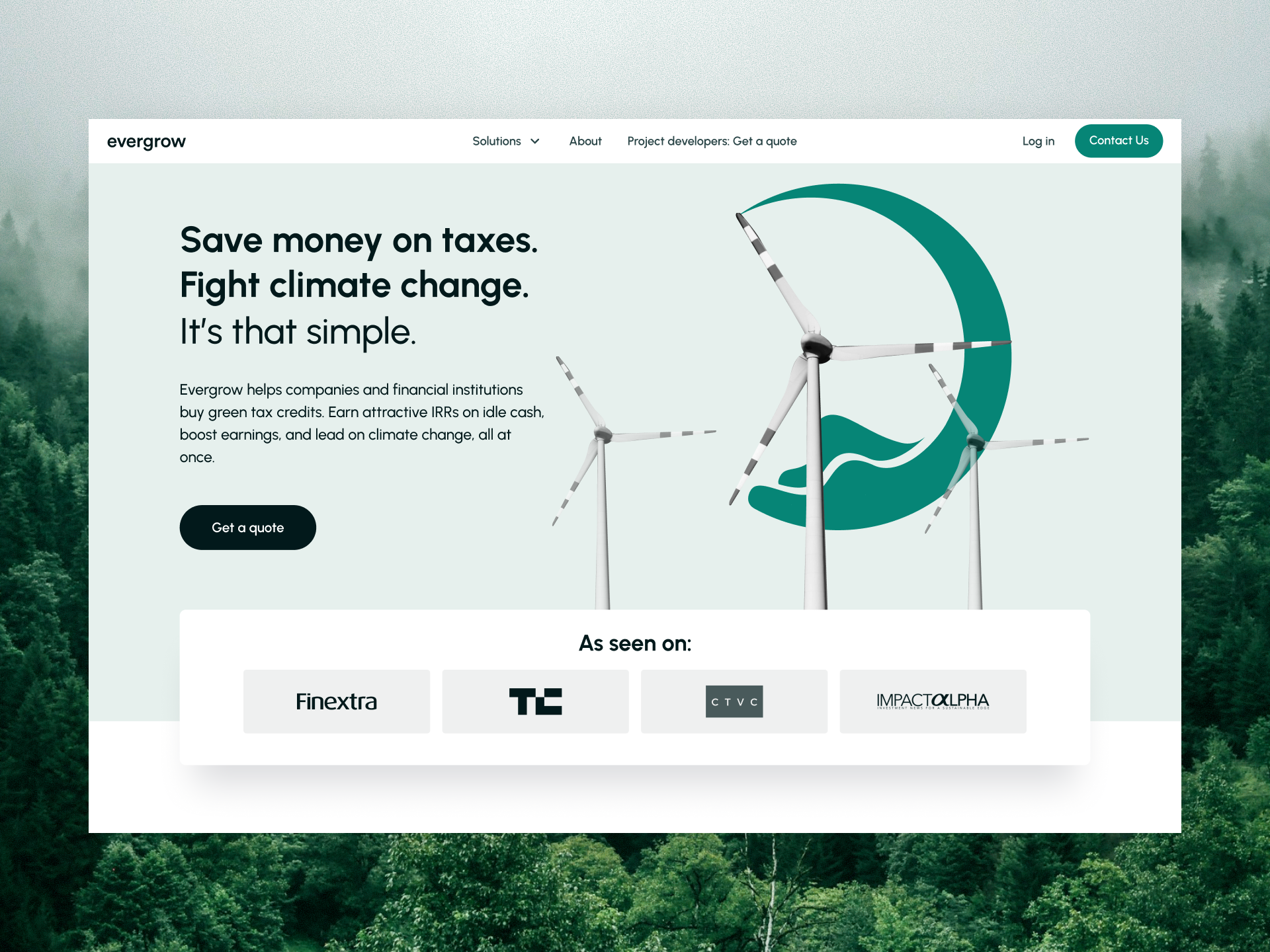 Corporate website for the climate tech company branding clear corporate design ecology green landing main page product design service page typography ui ux web design website