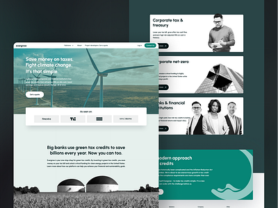 Evergrow - Website branding clear design ecology green main page service page typography ui ux website