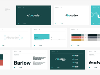 BeCode Brandbook brand identity branding design graphic design logo typography
