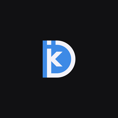 Rejected DKID Monogram Logo Design awesome logo black blue branding compact design dkid elegant graphic design illustration logo logo design logomark minimal minimalist monogram reject vector white