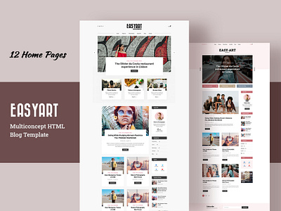 Multipurpose Blog Design HTML Template blog clean design design landing page megazine minimal blog personal blog ui ux web design