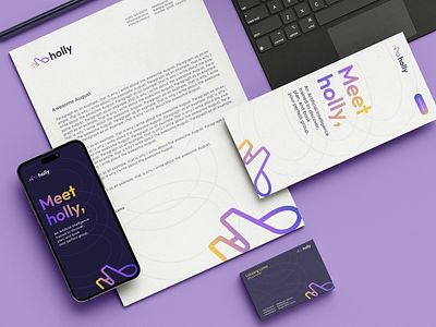 holly Stationery Design ai aircraft artificial intelligence brand brand and identity brand identity branding business card corporate identity fly groups illustration letterhead plane startup stationery travel traveling trip wavelength
