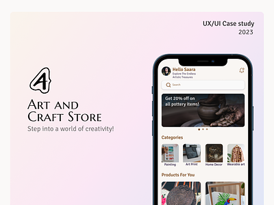 Art and craft store UI UX case study art and craft mobile design ui ux ui case study