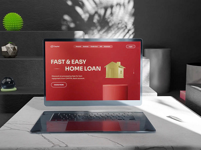 The concept for a banking website 3d animation banking design energetic futuristic web