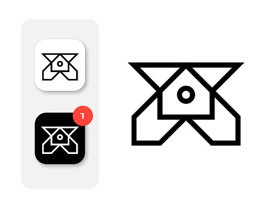 Black&White X Logo Concept app blackwhite concept home icon letter logo twitter x