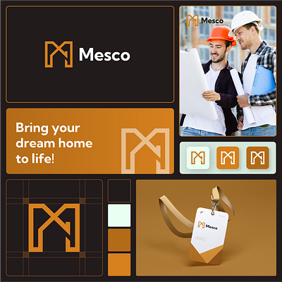 Mesco - Bring your dream home to life Logo and Brand Design🎨 building