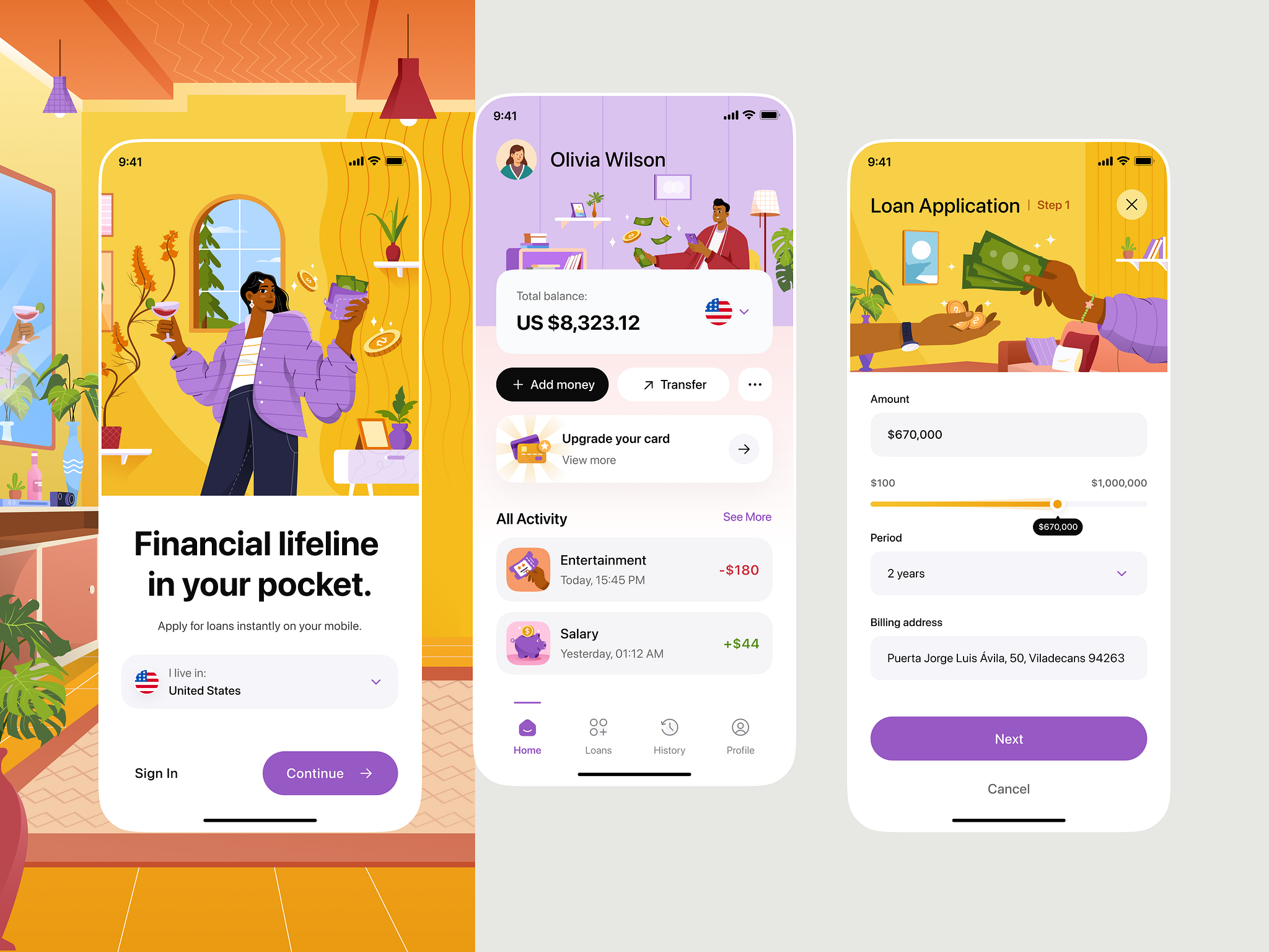 Loan Fund Mobile App Design by Budiarti R. for Orely on Dribbble