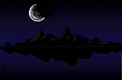 Moon Night adobe illustrator digital illustration digitalart illustration illustrator work working space