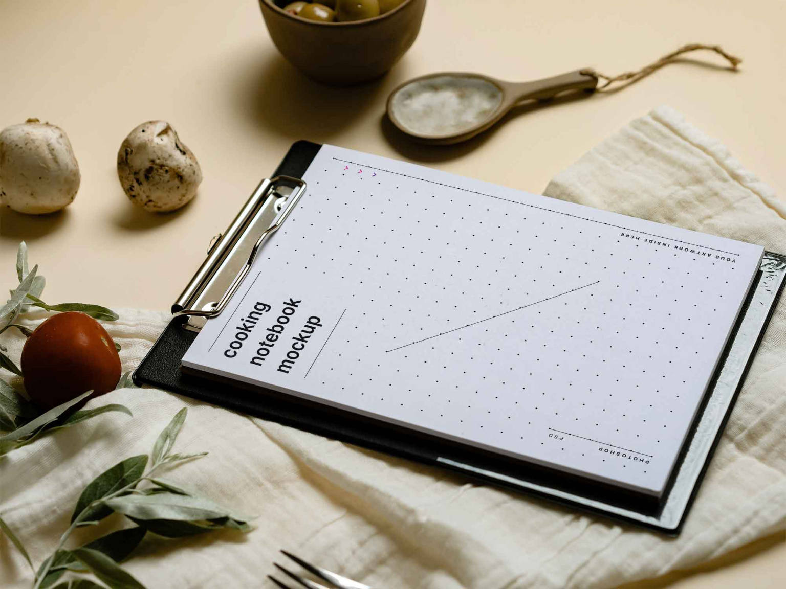 Cooking Notebook Mockup by Unblast on Dribbble