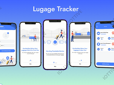 Lugage Tracker (IOT based application) bluetooth branding design graphic design illustration ios app iot mobile app ui