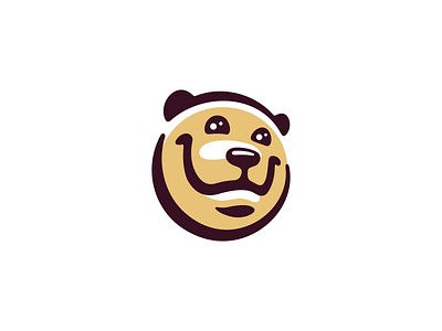 Happy Otter Logo animal brand branding for sale happy logo mark mascot nagual design otter