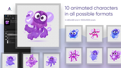 Animated Evolution: A Journey of Transformation Vol.1 after effects animated character set animation app character character set characters design evolution evolution characters graphic design illustration motion graphics ui ux