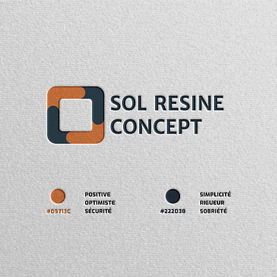 Logo sol résine concept logo