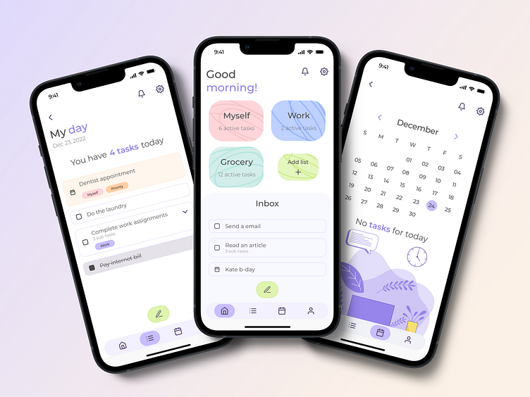 Task Management Mobile App Concept by Victoriia on Dribbble