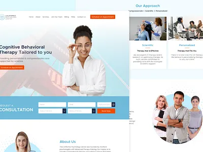 Psychology Website UI Design adobe illustrator adobe photoshop design figma graphic design illustration logo design ui uiux website design