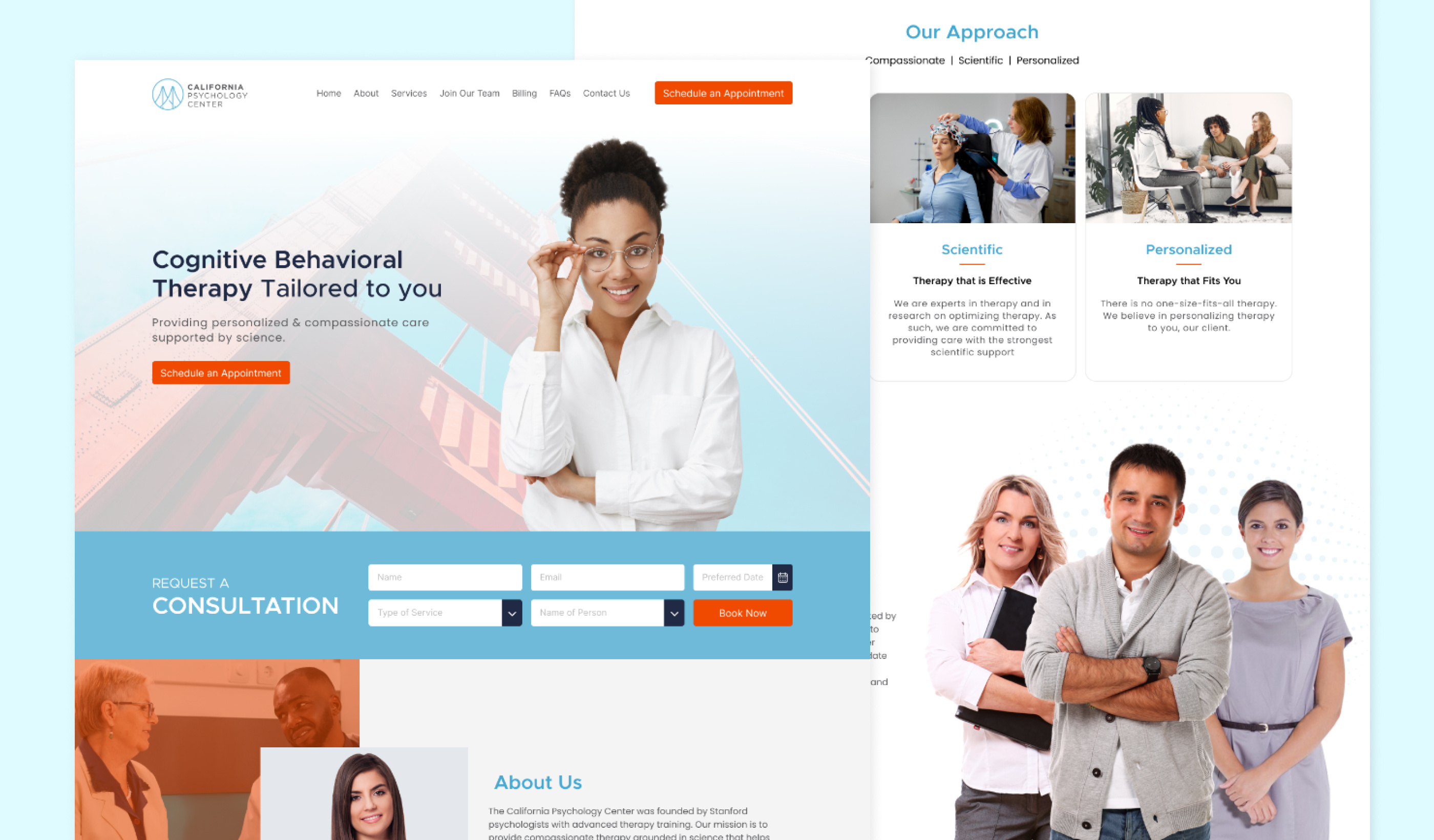Example of Custom& Professional Website UI Design