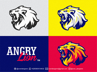 Angry Lion Logo branding design graphic design identity illustration lion lion logo logo mark tshirt vector
