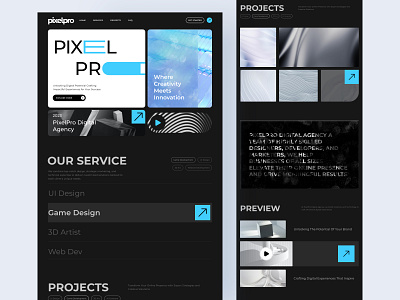 PixelPro - Digital agency website agency creative agency ui design ui ux ui web web web desigen web ui website website agency