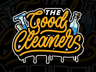 The Good Cleaners - Logo Design apparel automotive branding car detailing cleaner design detailing graphic design hand lettering illustration lettering logo logotype merchandise monoline typography