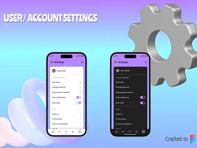User / Account Setting Page account app challenges dailyui design graphic design illustration settings ui user user settings vector