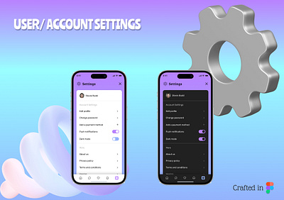 User / Account Setting Page account app challenges dailyui design graphic design illustration settings ui user user settings vector