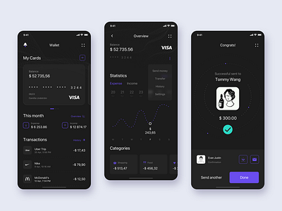 BlackWallet App Design app design ui ux