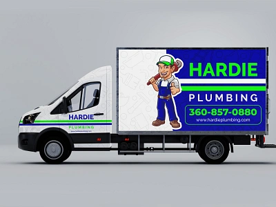 Hardie Plumbing Truck Wrap Design | Vehicle Wrap Design adobe illustrator branding car car wrap corporate decal design graphic design plumbing truck van van wrap vector vehicle branding vehicle mockup vehicle wrap vinyl wrap wrap design wrapping